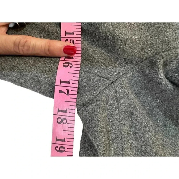 Vintage Gray Wool Blend Tweed Lined Blazer Jacket Size 5/6 - Picture 8 of 9